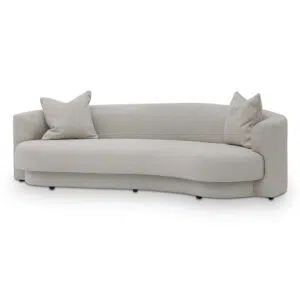 Luna 3-Seater Sofa in Sand Tone, Elegant Design, Durable Pine Wood Frame, Spacious Seating