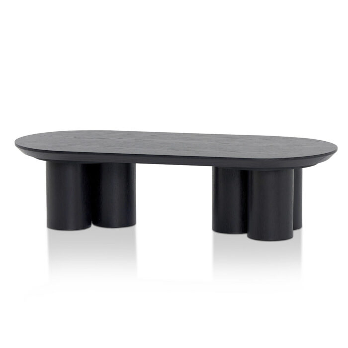 Ethan 1.3m Full Black Coffee Table, Modern Design