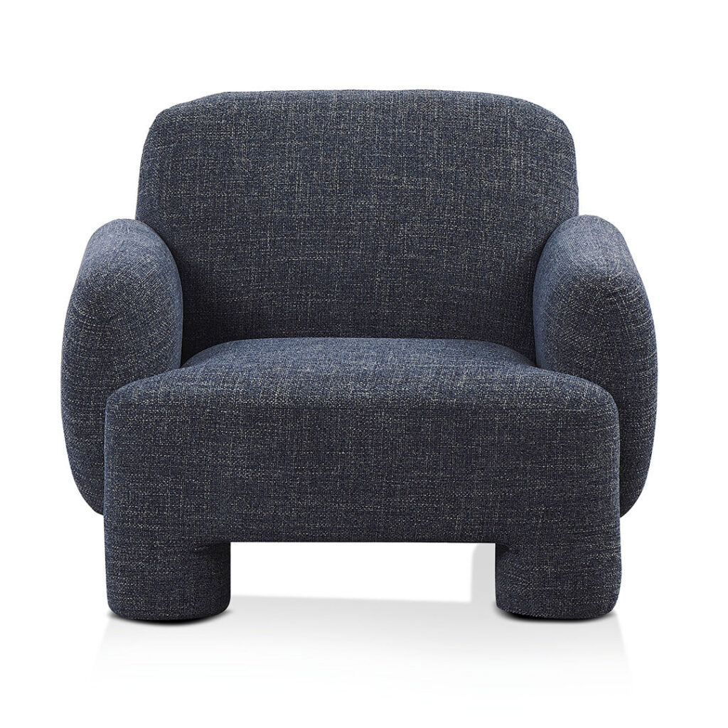 Moss Navy Hudson Armchair, modern design, sturdy legs, comfortable seating, durable fabric, easy assembly