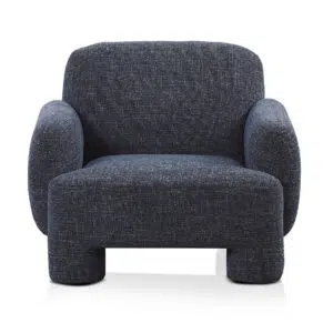 Moss Navy Hudson Armchair, modern design, sturdy legs, comfortable seating, durable fabric, easy assembly