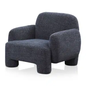Moss Navy Hudson Armchair, modern design, sturdy legs, comfortable seating, durable fabric, easy assembly