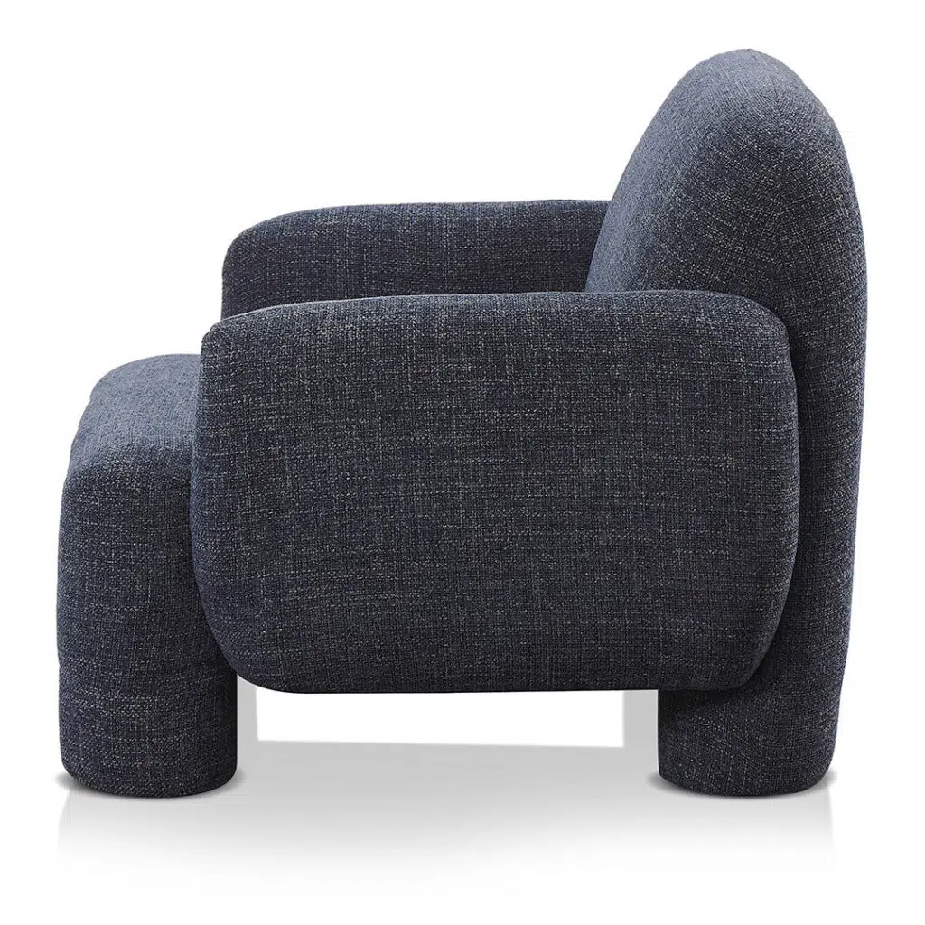 Moss Navy Hudson Armchair, modern design, sturdy timber frame, comfortable seating, easy assembly