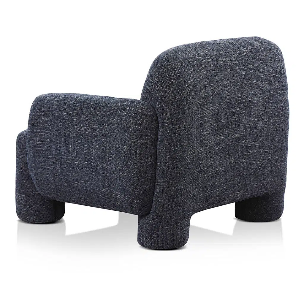 Moss Navy Hudson Armchair, modern design, sturdy legs, comfortable seating, durable fabric