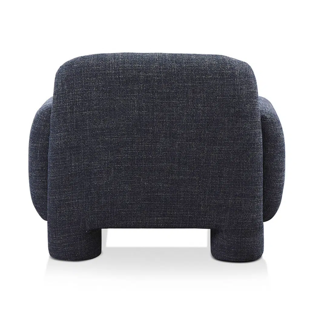 Moss Navy Hudson Armchair, modern design, sturdy legs, comfortable seating, durable fabric