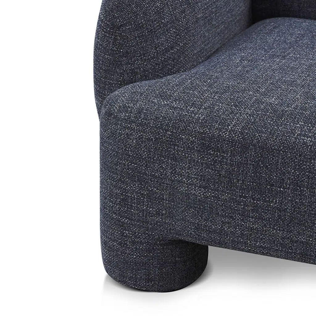 Moss Navy Hudson Armchair, modern design, sturdy legs, comfortable seating, durable fabric