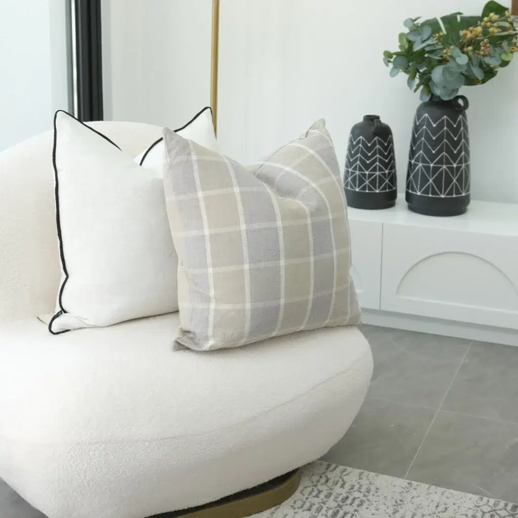 Lina Cushion 55cm Grey Sofa Armchair Bed Decorative