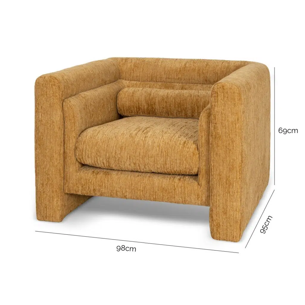 Yellow Sand Luca Armchair, Luxurious Comfort, Modern Design