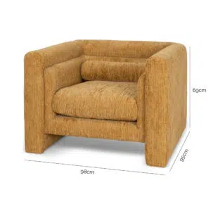 Yellow Sand Luca Armchair, Luxurious Comfort, Modern Design