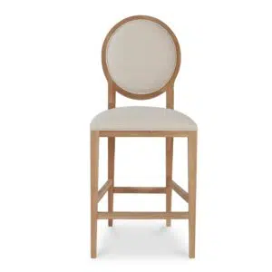 Luna Bar Stool 65cm Light Beige Set 2 Modern Design Durable Comfortable