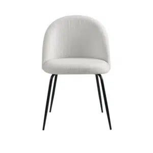 Ella Sherpa Boucle Chair Set White Modern Comfortable Dining Chairs