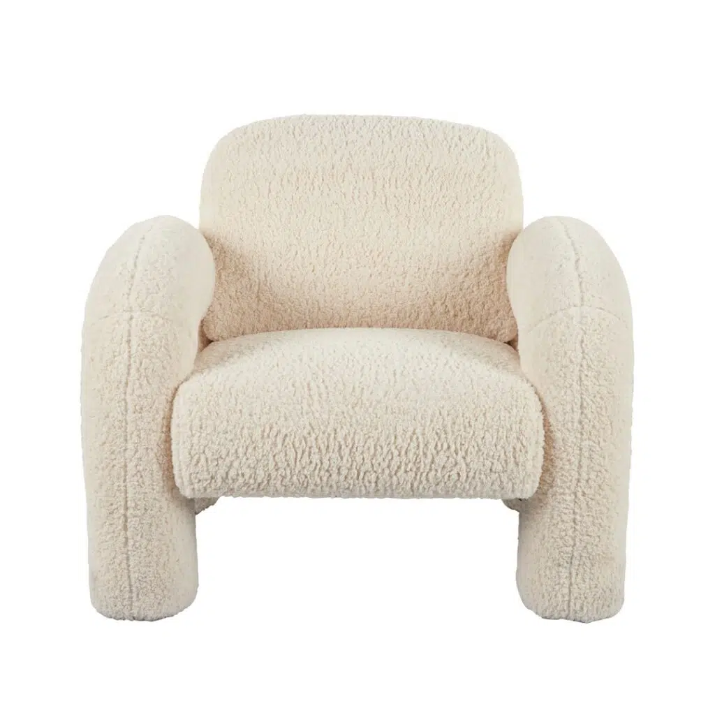 Mia Armchair Off White, Elegant and Cozy Seat
