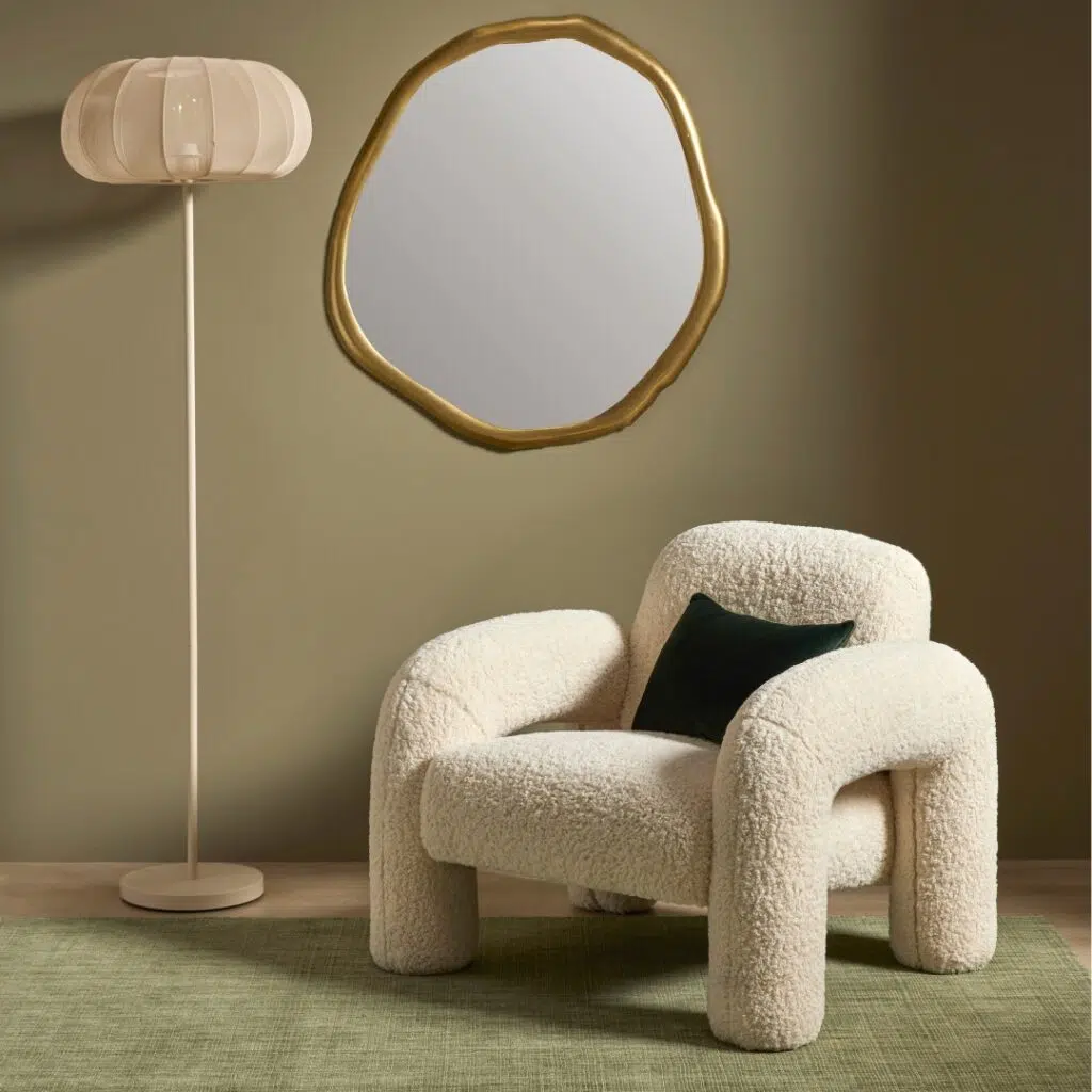 Mia Armchair Off White, Elegant and Cozy Seating