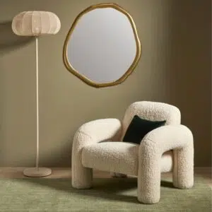 Mia Armchair Off White, Elegant and Cozy Seating