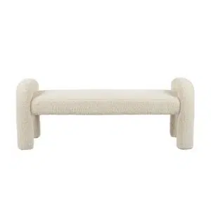 Mia Bench off white, pine wood, elegant design, cozy seating
