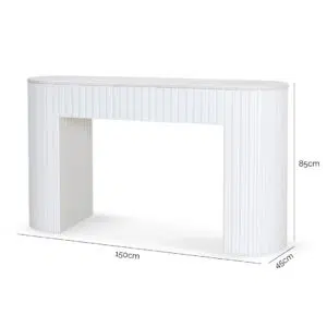 Nico White Marble Console Table 1.5m