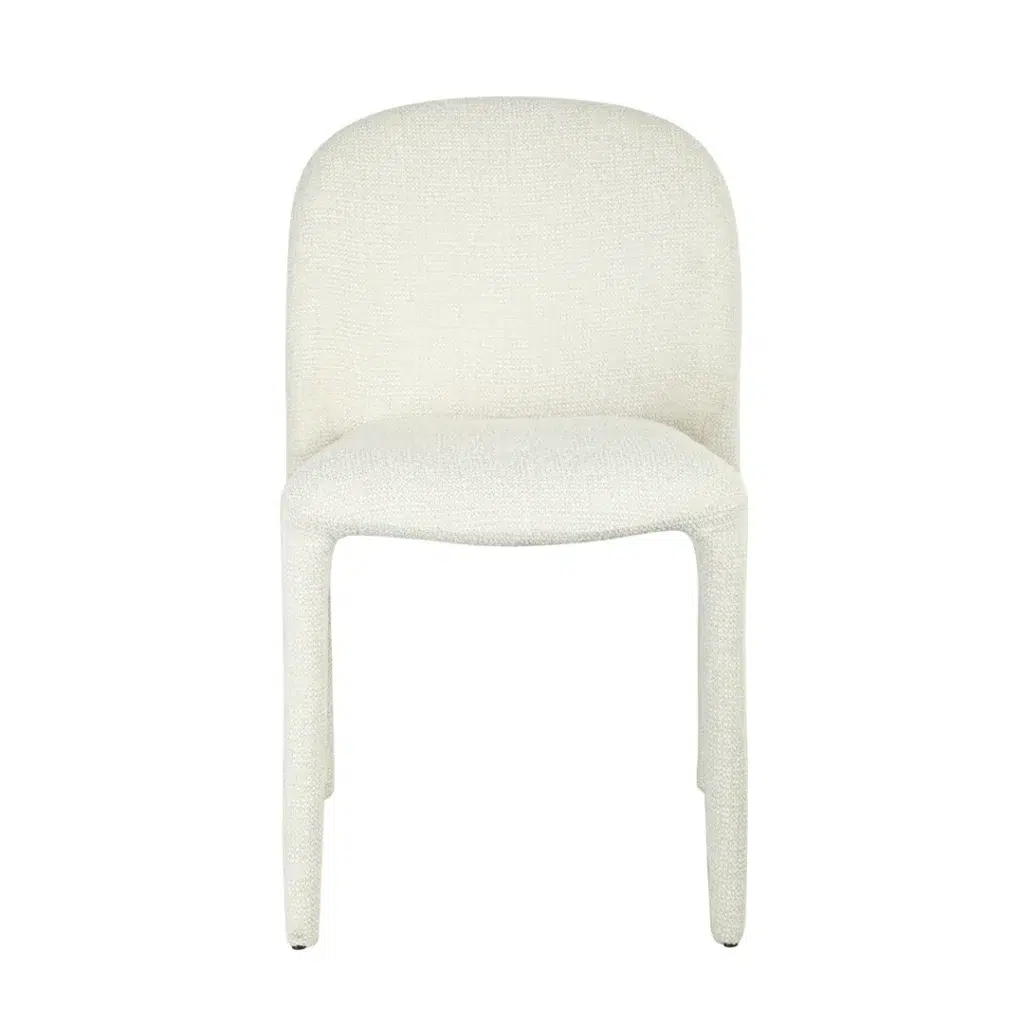 Beige Dining Chairs Set Modern Elegant Comfortable Stackable