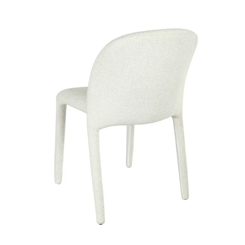Beige Dining Chairs Set Modern Elegant Comfortable Stackable