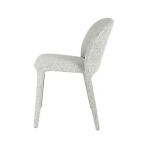 Light Grey Noelle Dining Chairs, Set of 2, Modern Minimalist Design