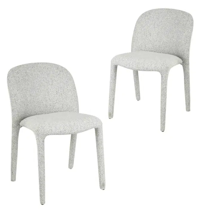 Noelle Dining Chairs – Light Grey (Set of 2)
