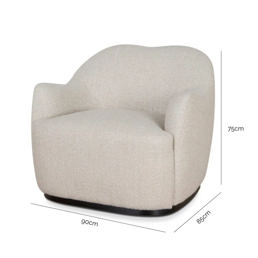 Nova Beige Fabric Armchair Modern Comfort