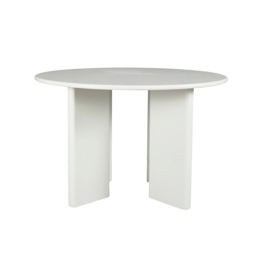 Ovo 120cm Round Dining Table Soft Cream Matte