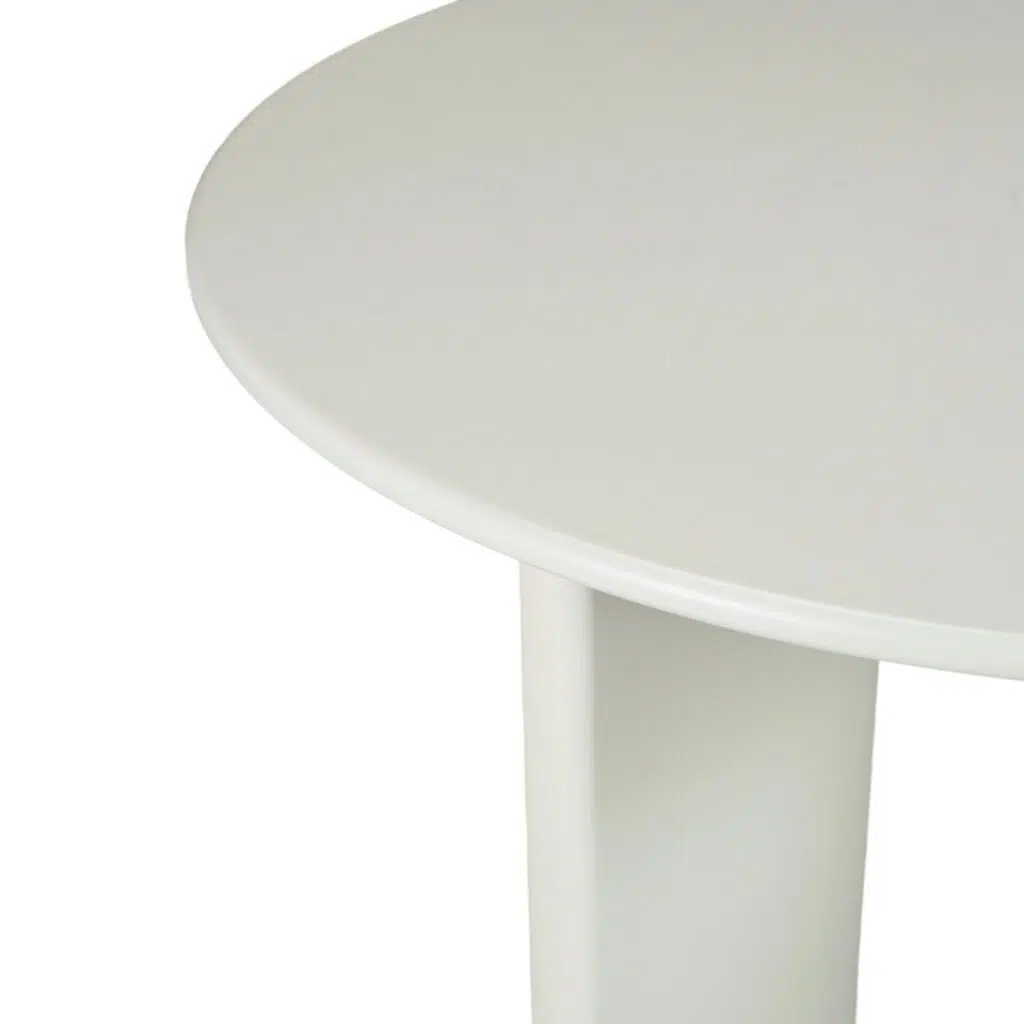 Ovo 120cm Round Dining Table Cream Matte