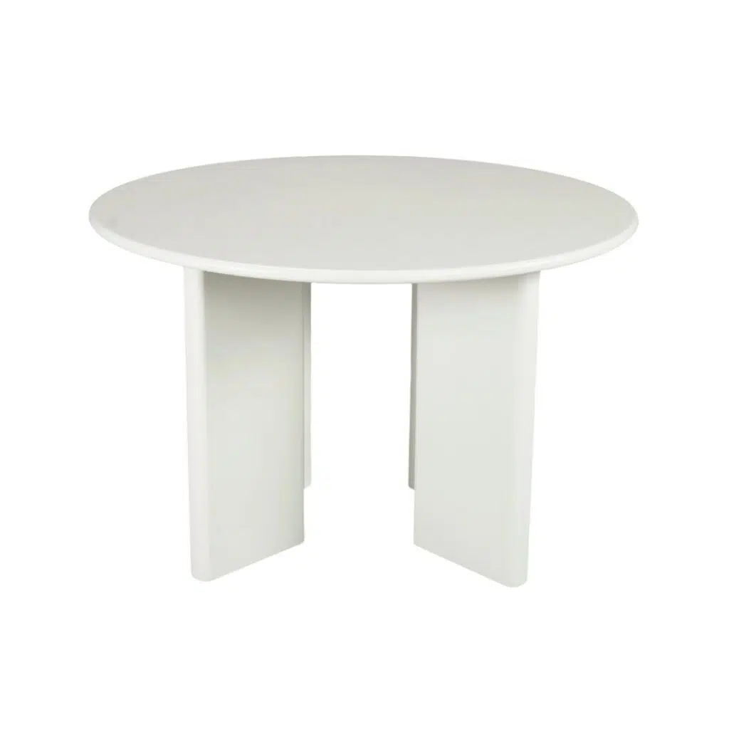 Ovo 120cm Round Dining Table Cream Matte