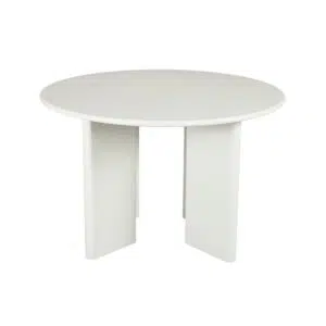 Ovo 120cm Round Dining Table Cream Matte