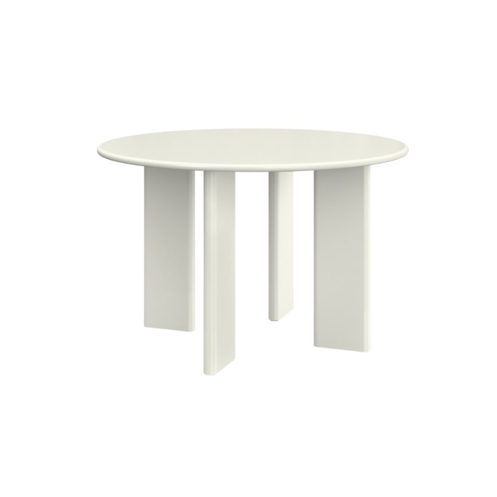 Ovo 120cm Round Dining Table Cream Matte