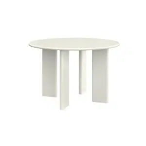 Ovo 120cm Round Dining Table Cream Matte