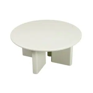 Ovo 80cm Round Coffee Table Cream Matte
