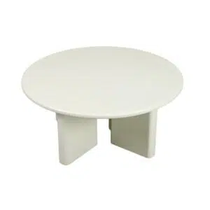 Ovo 80cm Matte Cream Round Coffee Table
