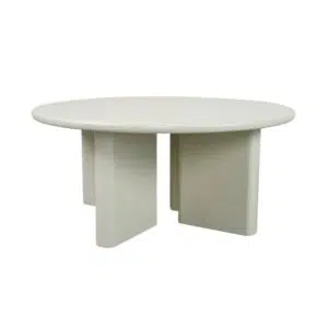 Ovo 80cm Round Coffee Table Cream Matte