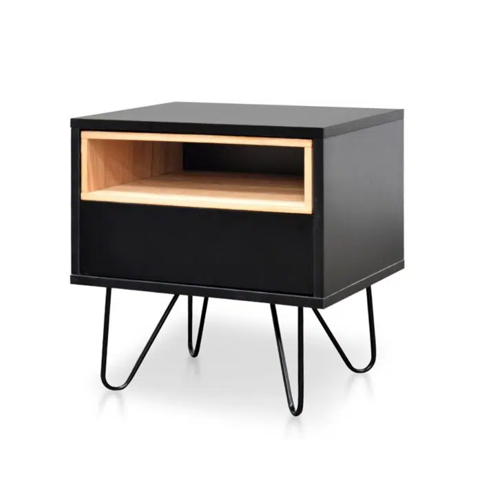 Luna Bedside Table – Black
