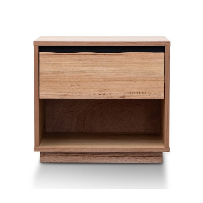 Leif Bedside Table Messmate Wood Compact Design Drawer Shelf