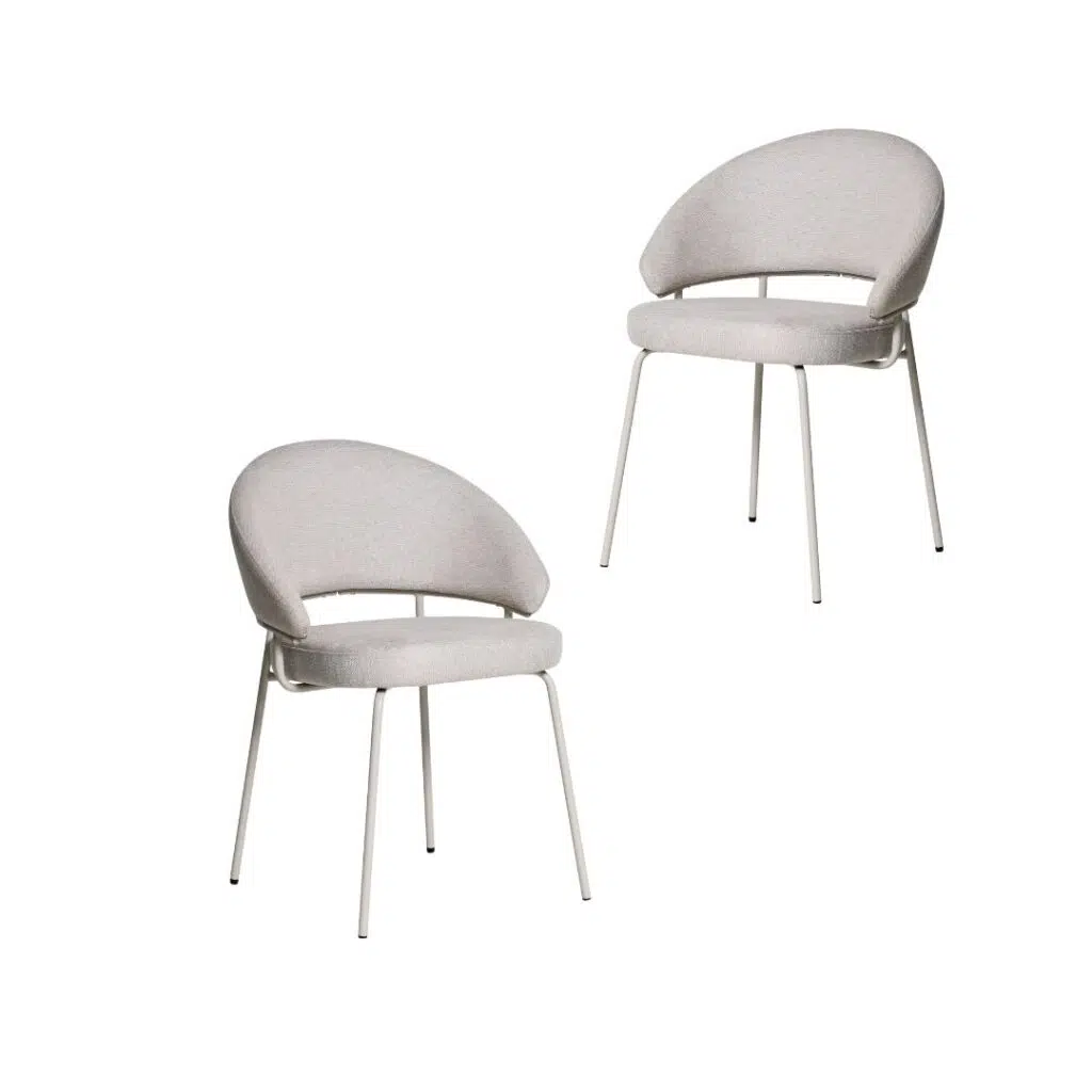 Remi Beige Dining Chair Set 2 Elegant Comfort Durable