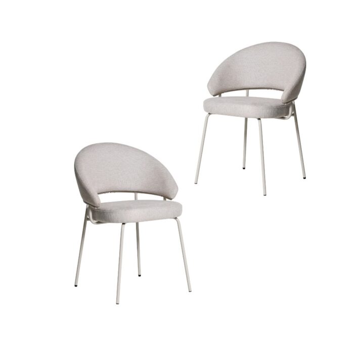Remi Beige Dining Chair Set 2 Elegant Comfort Durable
