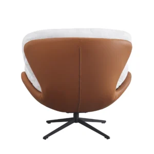 Beige Tan Swivel Accent Chair, Modern Elegant Design, Feathers Foam Filled, 360-Degree Swivel, Easy Assembly