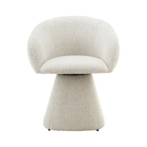 Elegant Stone Swivel Dining Chair, Modern Comfort, Durable Steel Frame