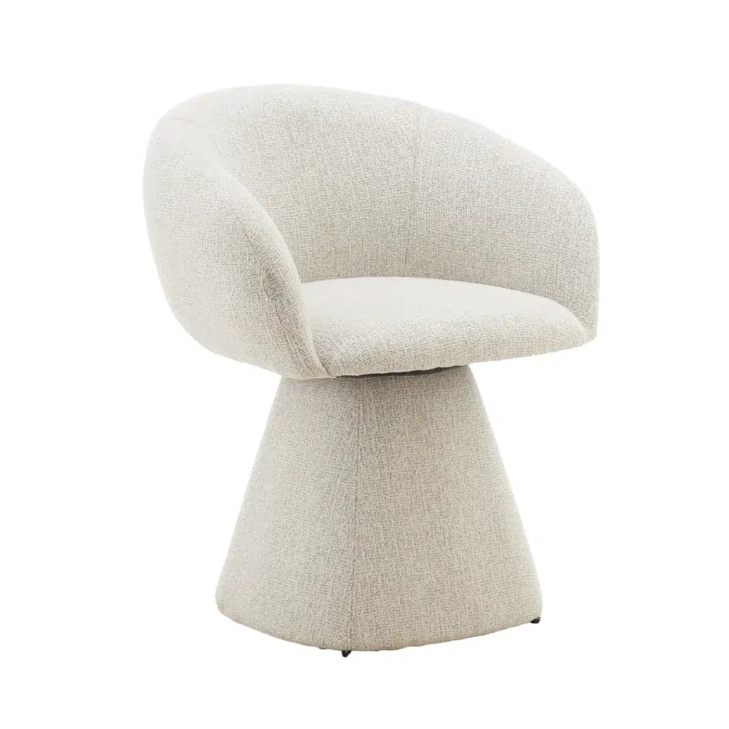 Elegant Stone Swivel Dining Chair, Modern Comfort