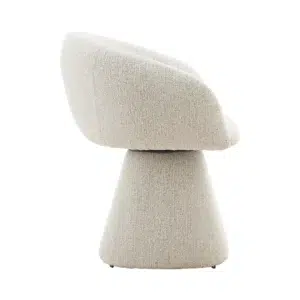 Elegant Stone Swivel Dining Chair, Modern Design, High-Density Foam, Durable Steel Frame