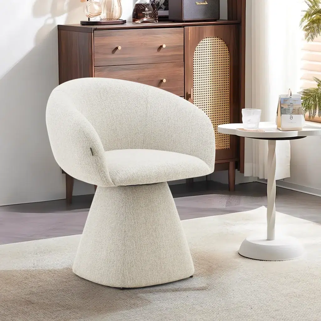 Elegant Stone Swivel Dining Chair, Modern, Comfortable, Durable, Easy Assembly