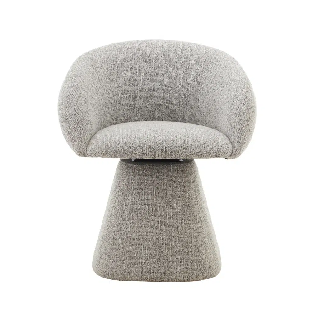 Fossil Grey Swivel Dining Chair, Streamlined, Comfortable, Durable