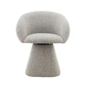 Fossil Grey Swivel Dining Chair, Streamlined, Comfortable, Durable