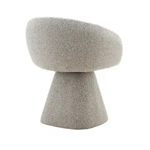 Fossil Grey Swivel Dining Chair, Modern Design, Comfortable Seat, Durable Steel Frame