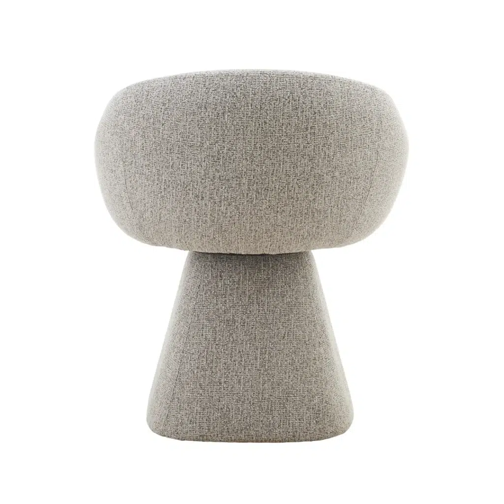 Fossil Grey Swivel Dining Chair, Modern Design, Comfortable Seat, Durable Steel Frame