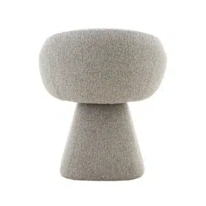 Fossil Grey Swivel Dining Chair, Modern Design, Comfortable Seat, Durable Steel Frame