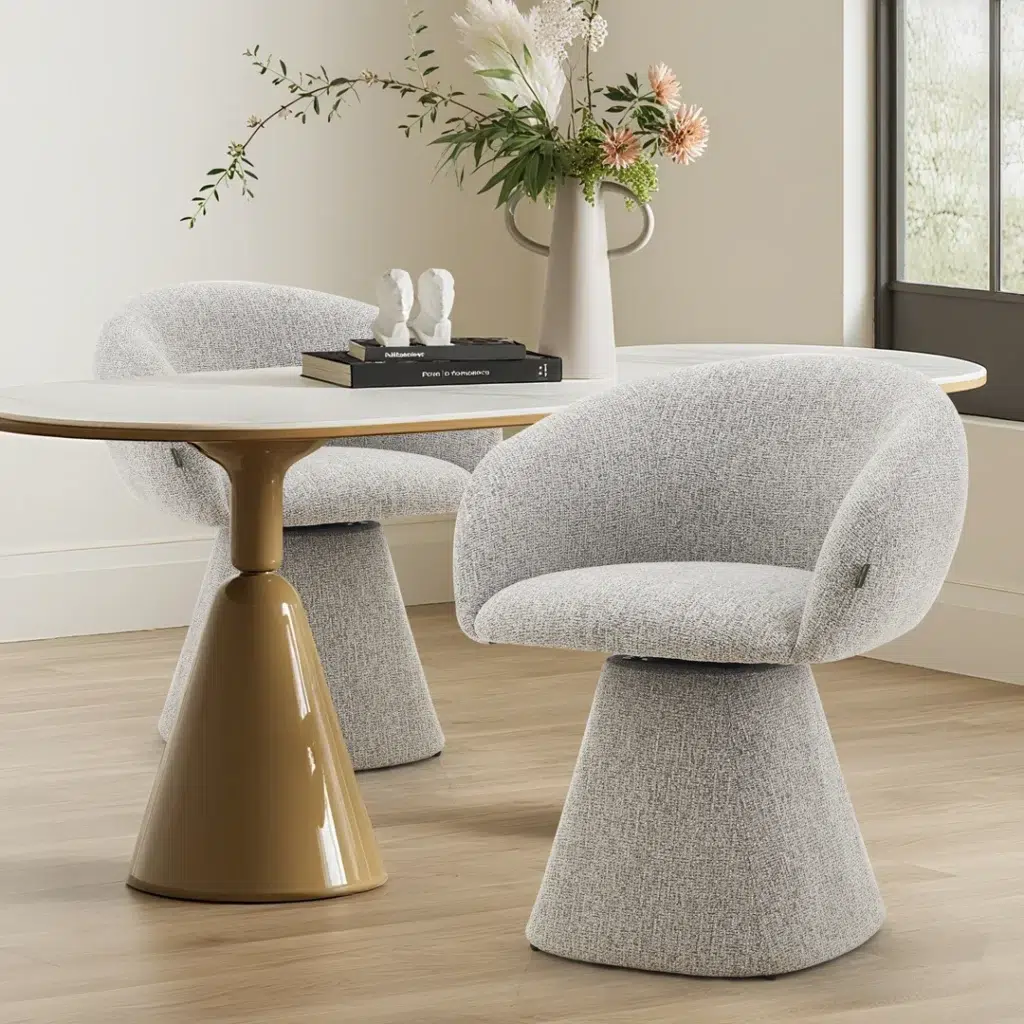 Ryder Swivel Dining Chair Fossil Grey