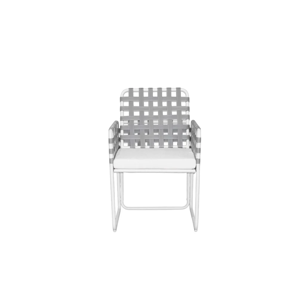 Hester 5-Piece Outdoor Dining Set Grey Glass Table Weather-Resistant