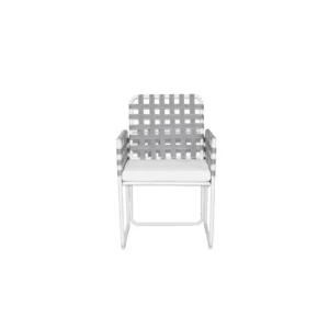 Hester 5-Piece Outdoor Dining Set Grey Glass Table Weather-Resistant